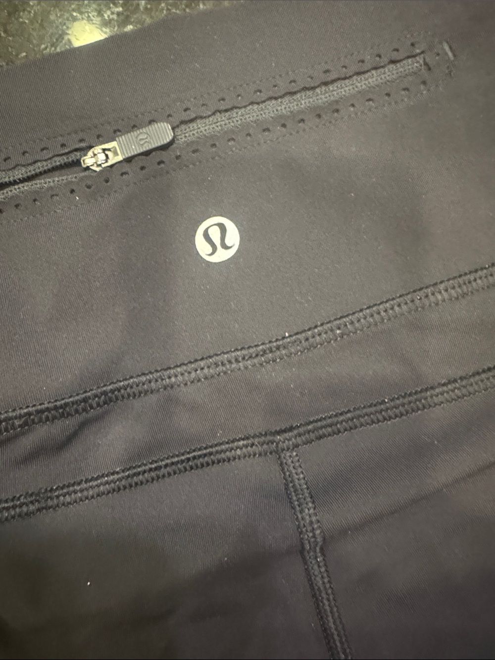 lululemon athletica Women’s Black High-Rise Leggings with Back Zip Pocket